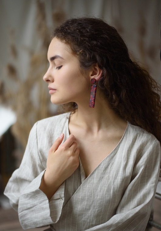 Kolczyki Serena w kolorze Coral NINIcoJewelry