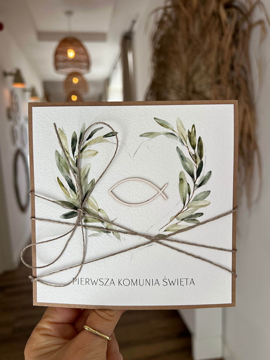 kartki na komunię Kartka komunijna - pamiątka komunijna - pomysł na prezent na komunię
