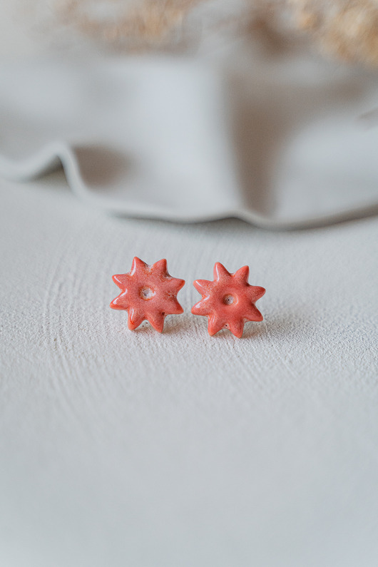 kolczyki ceramiczne Kolczyki porcelanowe DALIA