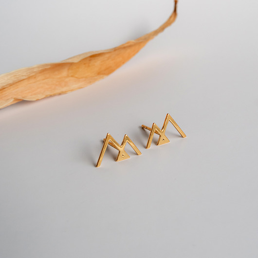 kolczyki pozłacane Pozłacane kolczyki - góry