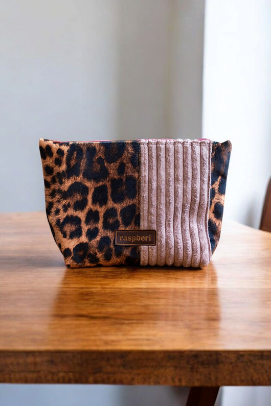 kosmetyczki Kosmetyczka MAXI patchwork panterka