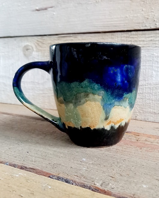 Kubek kamionkowy ręcznie wykonany ceramiKaMDeka