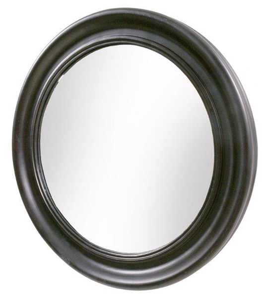 Lustro wiszące Scandi Oval Black drewno 50cm  Home Design