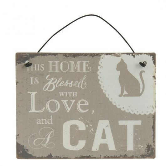 Tabliczka metalowa CAT MIA home