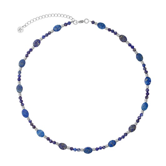 chokery Naszyjnik mix Lapis Lazuli x Hematyt - Srebrne