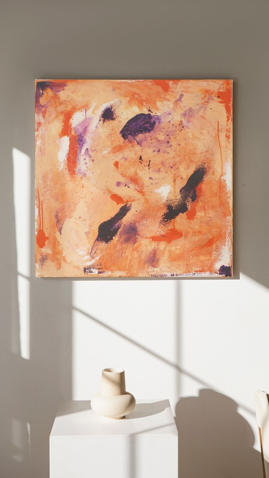 obrazy 60x60 cm BE WITH Obraz ręcznie malowany na płótnie Akryl