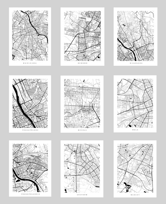 Rezerwacja - Zestaw 9 plakatów 60x80 PLAKATY GEOMETRYCZNE