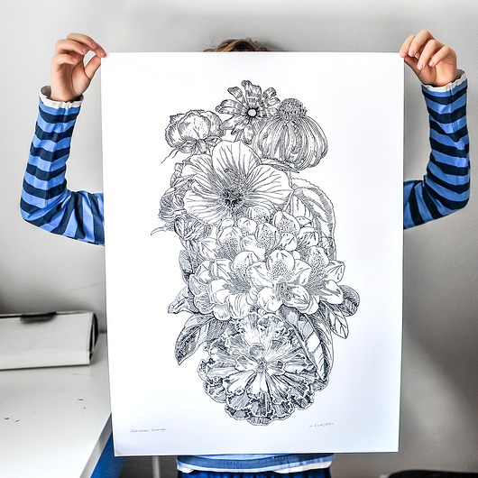 Poster Kwiaty#2 30x40 cm agakubish