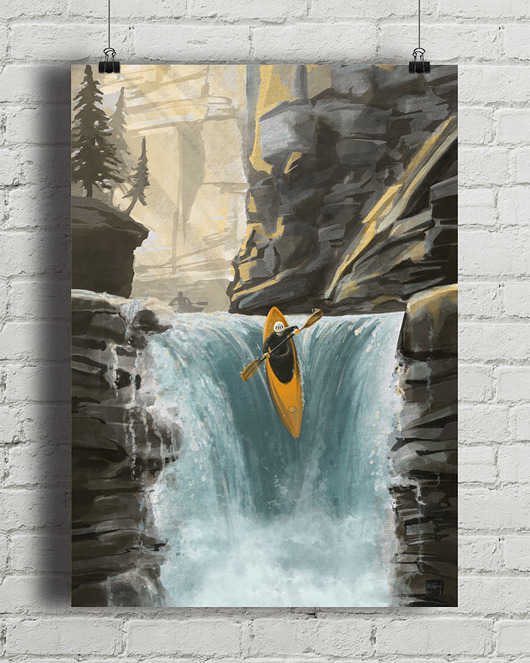 plakaty Ekstremalne wyprawy kajakowe - plakat sportowy