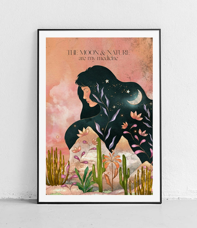 plakaty Plakat Księżycowa Natura i Spokój