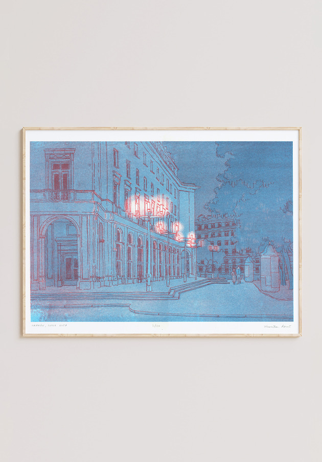 plakaty Plakat RISO Nowa Huta w jesienny wieczór