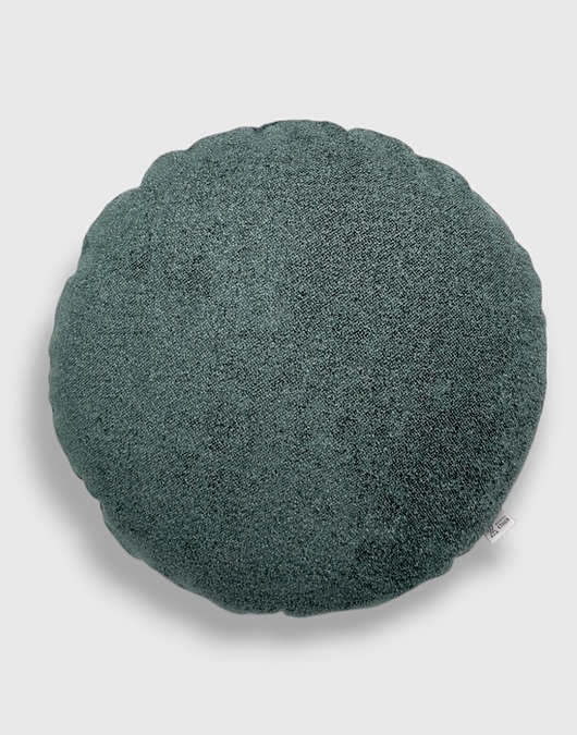 poduszki gładkie Okrągła ciemnozielona poduszka dekoracyjna 45 cm Ronda