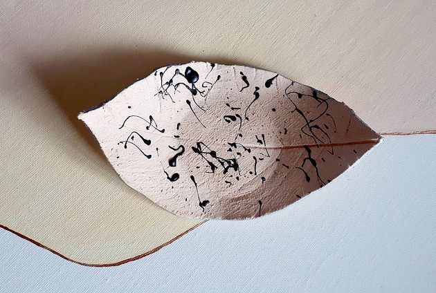 pojemniki na biżuterię "B-SPLASH" Handmade Clay Leaf trinket