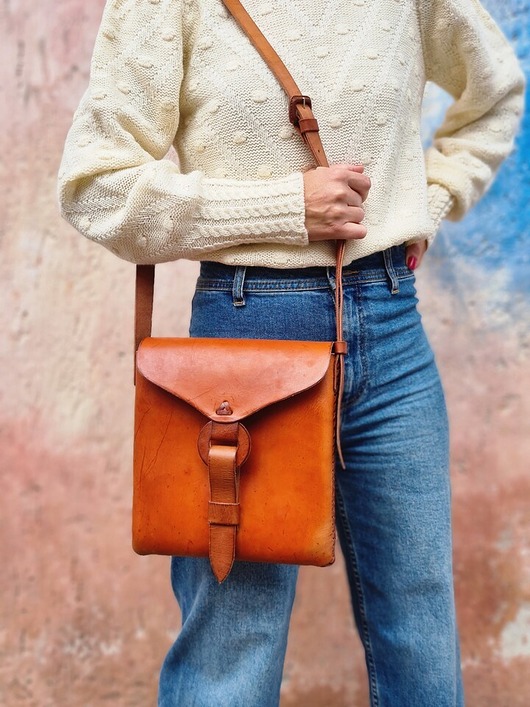 torby na ramię Torebka skórzana ręcznie robiona góralska ze skóry Carola Simple