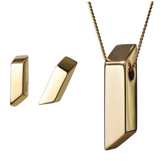Komplet kolczyki i wisiorek kolekcja EDGY/ ROYAL Daria Siwiak Jewellery