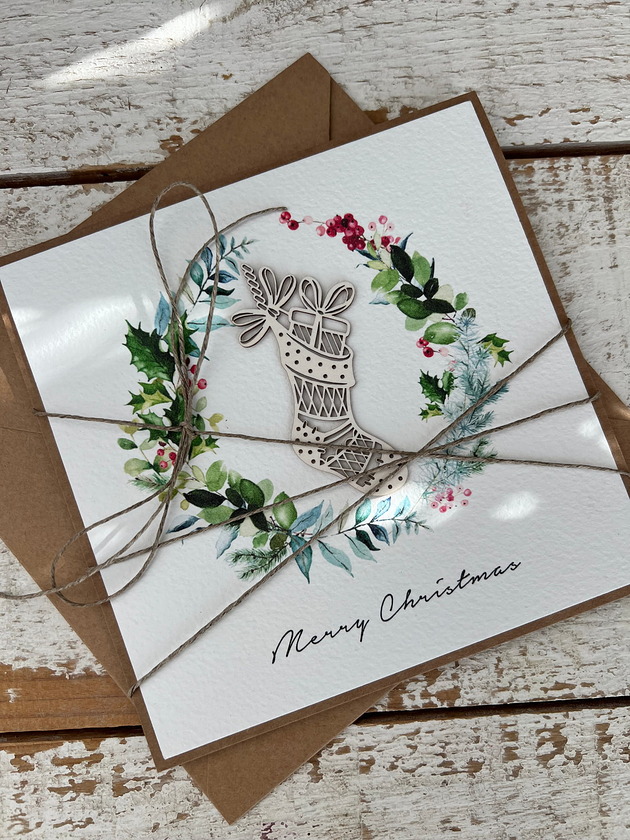 kartki świąteczne Wyjątkowa ręcznie robiona kartka świąteczna na Boże Narodzenie