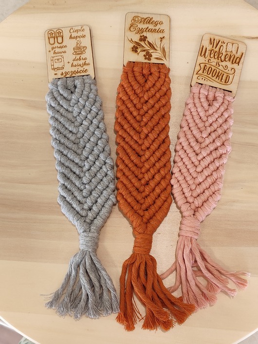 zakładki do książek Zakładka do książek handmade makrama