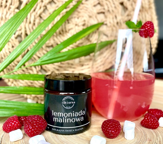 świece zapachowe LEMONIADA MALINOWA  świeca sojowa 120 ml