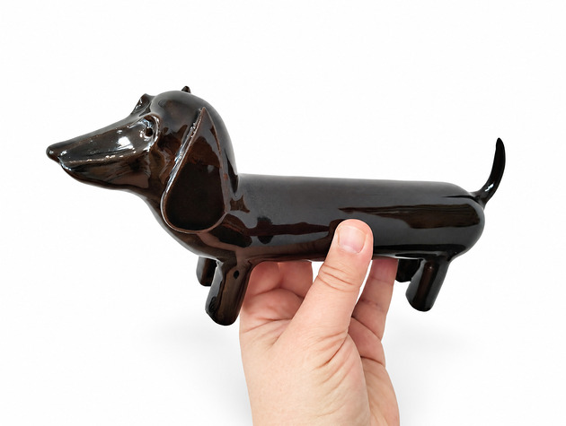 figurki i rzeźby Ceramiczny jamnik