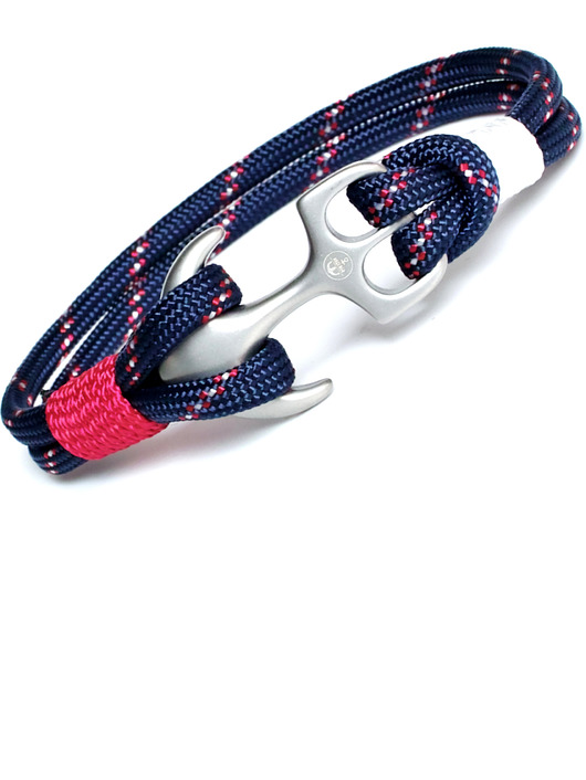 biżuteria męska Męska sportowa bransoletka paracord kotwica