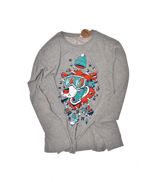 Ice Bear Orange Longsleeve DONT NEED NO SAMURAI