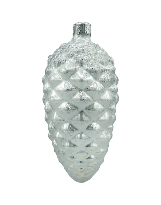 ozdoby choinkowe Bombka choinkowa: Szyszka srebrna: duża