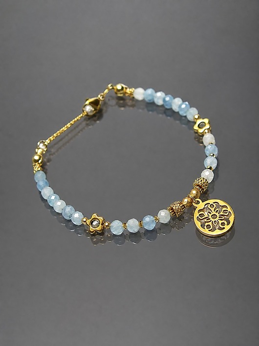 bransoletki z kamieni naturalnych Akwamaryn vol. 10 /bransoletka/19.11.24 - Szlachetna kolekcja