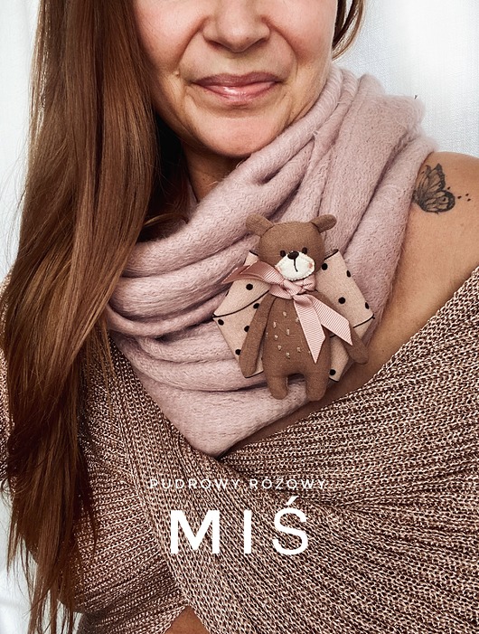 broszki Artystyczna Brosza z niesamowitym Misiem! Pop Art  MIŚ