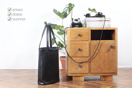 Shopper XL torba czarna na zamek hairoo