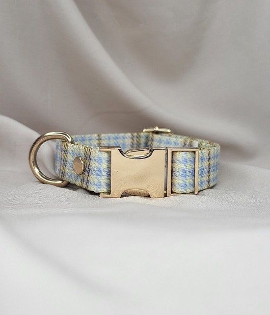 smycze i obroże dla psów i kotów Obroża Light Blue 2 cm