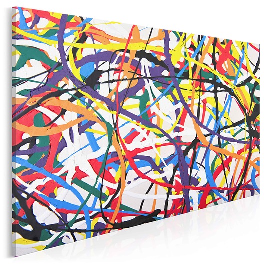 39501 Obraz na płótnie LINIE jak POLLOCK 120x80 VAKUdsgn