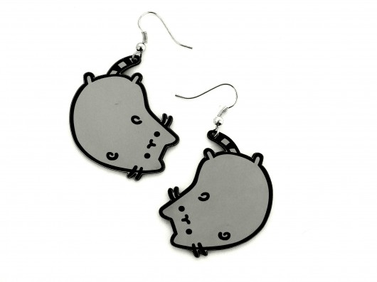 Kolczyki wiszące lazy pusheen Kraina czaru
