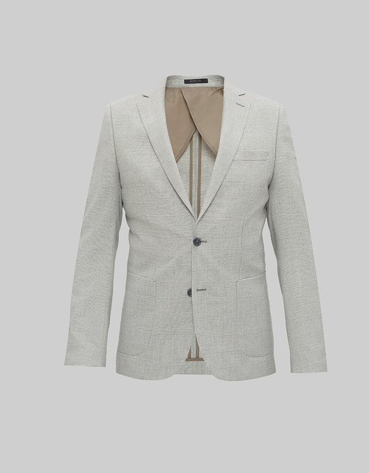marynarki męskie Marynarka olivadi beżowy slim fit