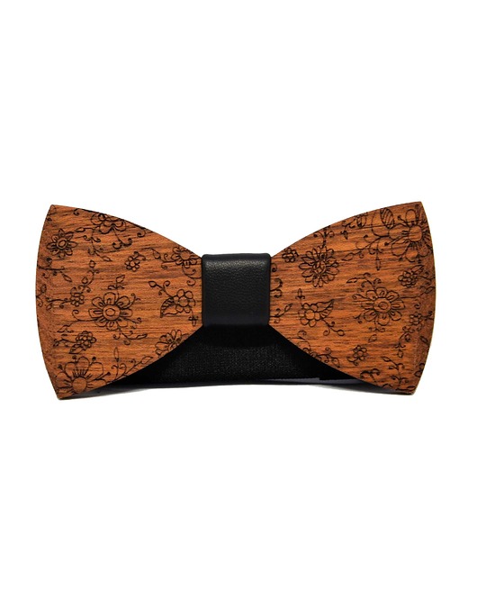 Drewniana muszka w kwiaty RUSTIC III MARACHIC