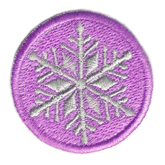 naszywki na ubrania Naszywka termo haftowana ŚNIEŻYNKA ŻÓŁTA