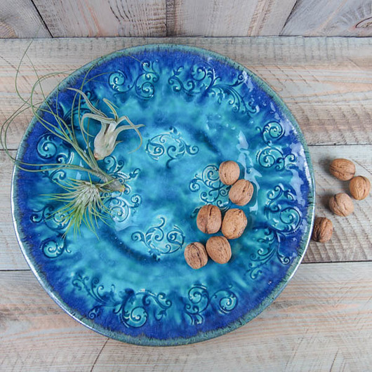 Patera XL ceramiczna Rivendell turkusowa Artlantyda
