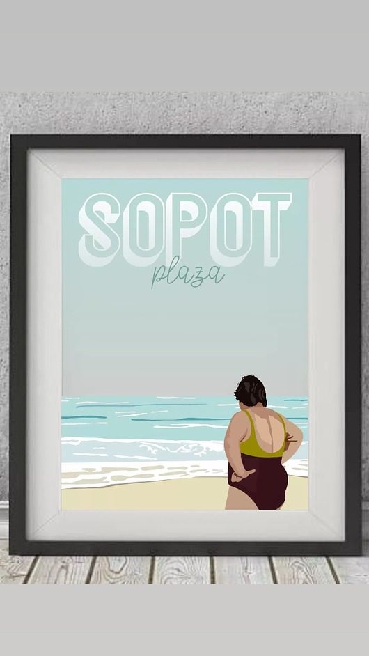plakaty Plakat Sopot plaża