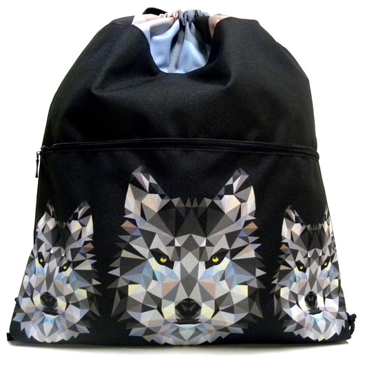 Plecako-worek z autorskim motywem Gaul Designs