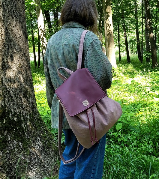 plecaki "Nakama" Plecak brudny róż / tkanina z butelek PET