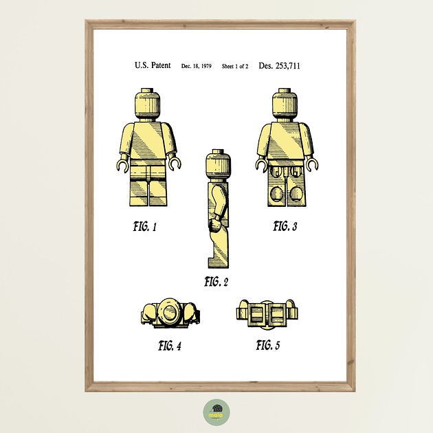 obrazy i plakaty do pokoju dziecięcego Plakat  dla dzieci Lego ludzik 2