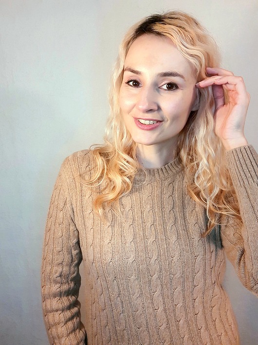 swetry damskie  Sweter z kaszmiru 100% karmelowy warkocz kaszmirowy sweter