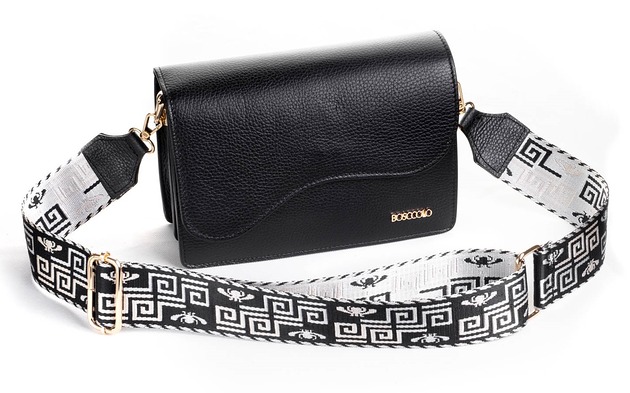 torby na ramię Torba skórzana  z ozdobnym paskiem (6997)