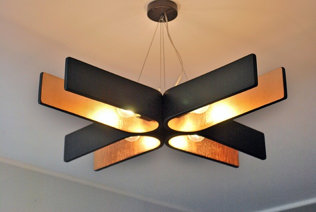 Lampa wisząca czarno-złota 85x85cm zyrRafo