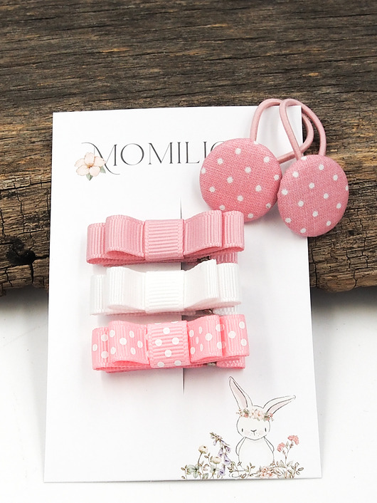 ozdoby do włosów dla dzieci Komplet do włosów gumeczki i spineczki Elena