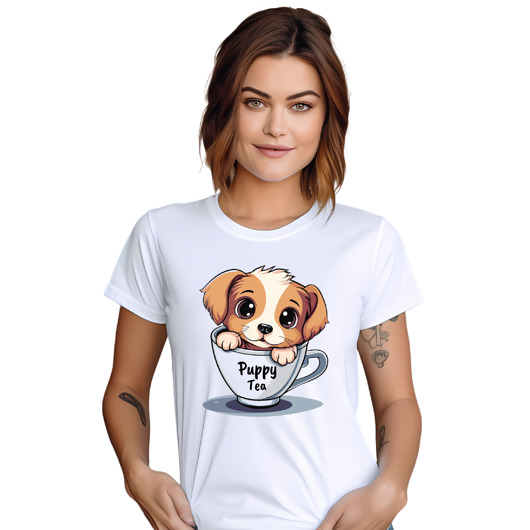 t-shirt damskie Koszulka pies t-shirt szczeniak