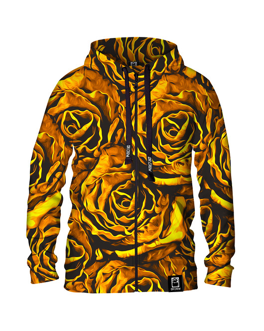 bluzy męskie Męska Bluza Expres Zamek DR.CROW Gold Roses