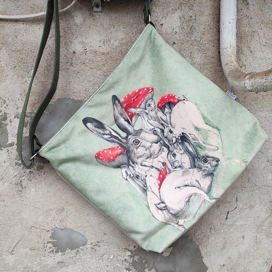 torby na ramię Torebka na ramię listonoszka Szare Zające