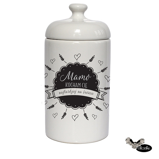 Mamo kocham Cię najbardziej , pojemnik 500ml Sowia Aleja