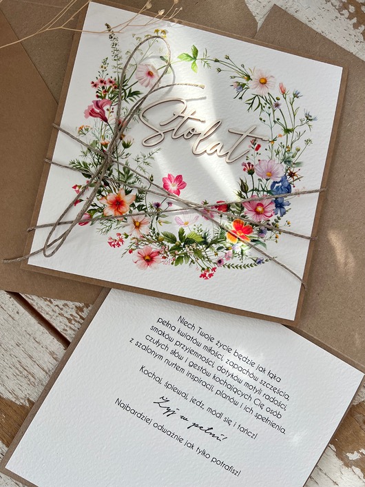 kartki scrapbooking Kartka urodzinowa sto lat