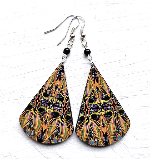 kolczyki drewniane Paranormalny orient